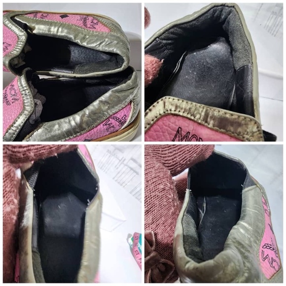 Authentic MCM Visetos Logo Slip-On Sneakers Pink Size 36 - Picture 12 of 12